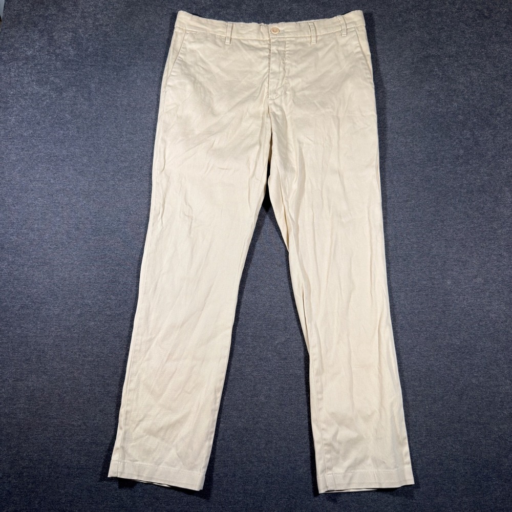 Norse Projects Chino Pants Mens 32x30 Beige Slim Fit Cotton Casual Trousers